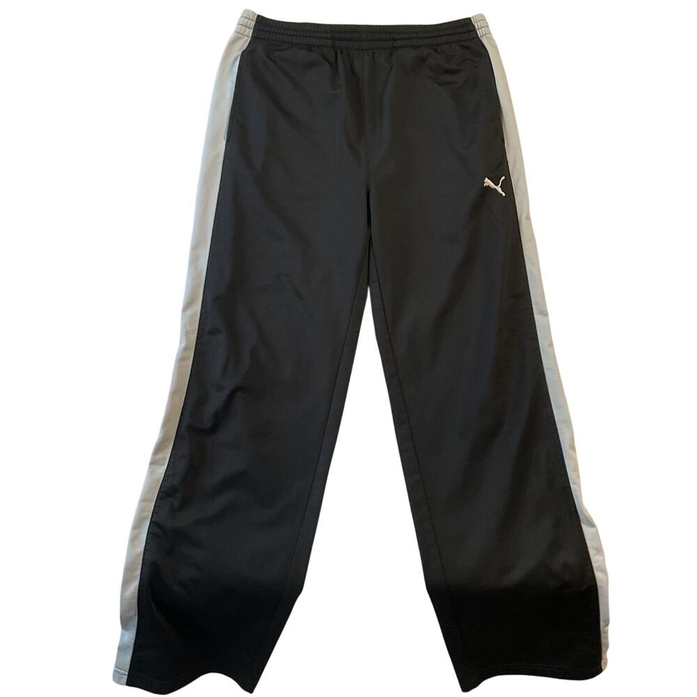Puma Boys Activewear Pants XL Black Sweatpants Logo 30" Inseam & 28” Waist